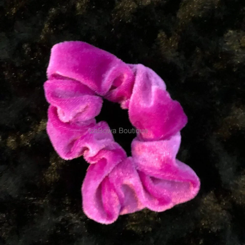 *** Bright Purple Velvet Scrunchie  (kids)  SC2679  Handmade NWT Boutique